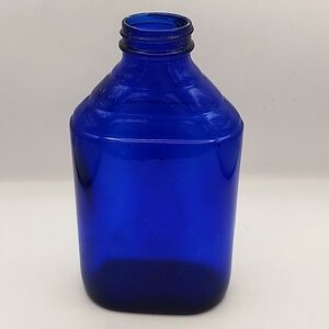 Vintage Large Hazel Atlas Cobalt Blue Bottle 6.75"